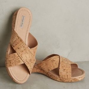 Raphaella Booz Doris Cork Criss Cross Slides